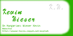 kevin wieser business card